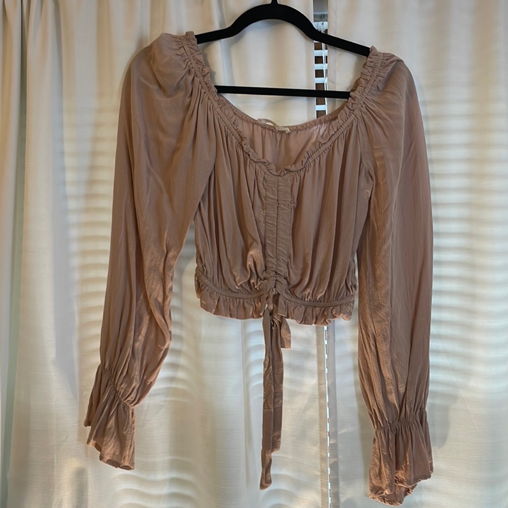 light pink crop top